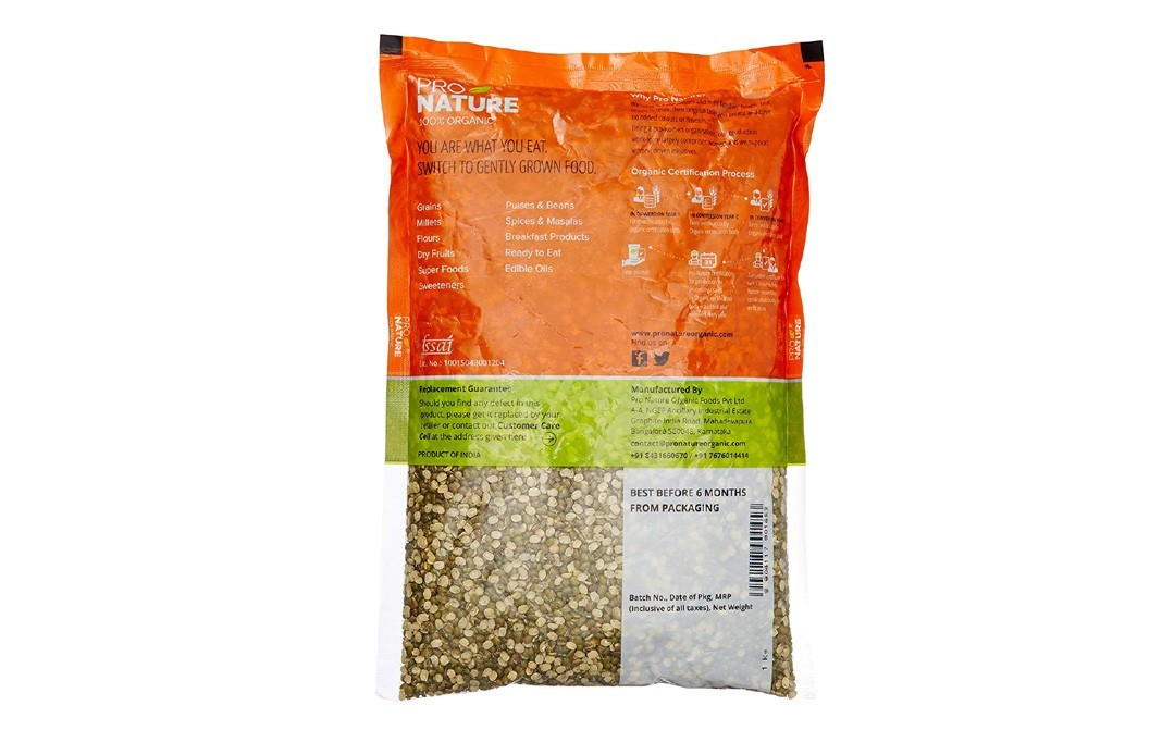 Pro Nature Organic Moong Green Whole    Pack  1 kilogram